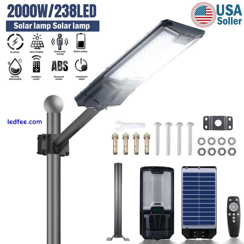 Commercial LED Solar Street Light Flood Lamp Outdoor Area Dusk To Dawn Wall Lamp 3 