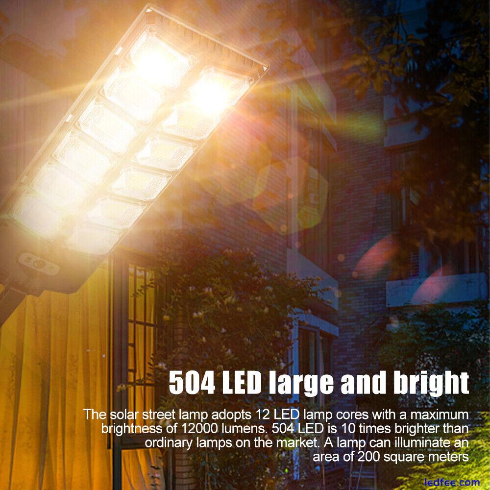 80000LM Commercial LED solar street Light Motion Sensor Outdoor Garden Road Lamp 5 