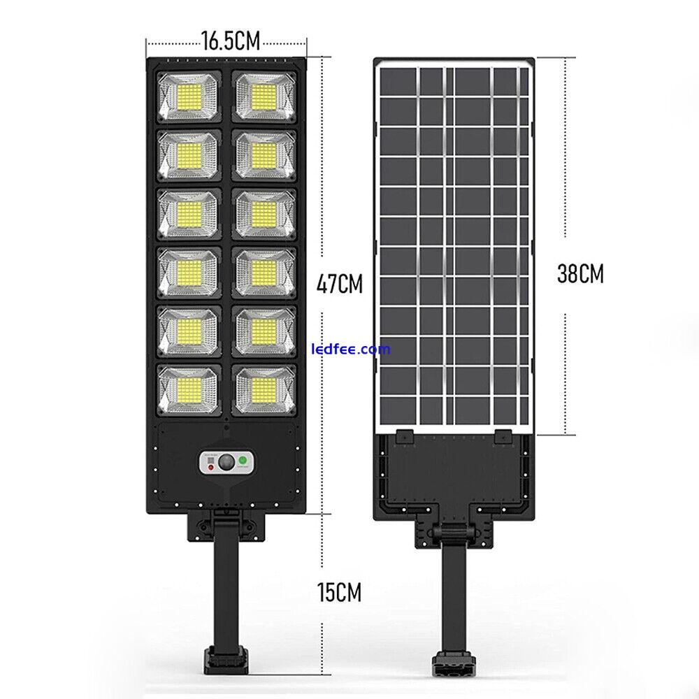 80000LM Commercial LED solar street Light Motion Sensor Outdoor Garden Road Lamp 4 