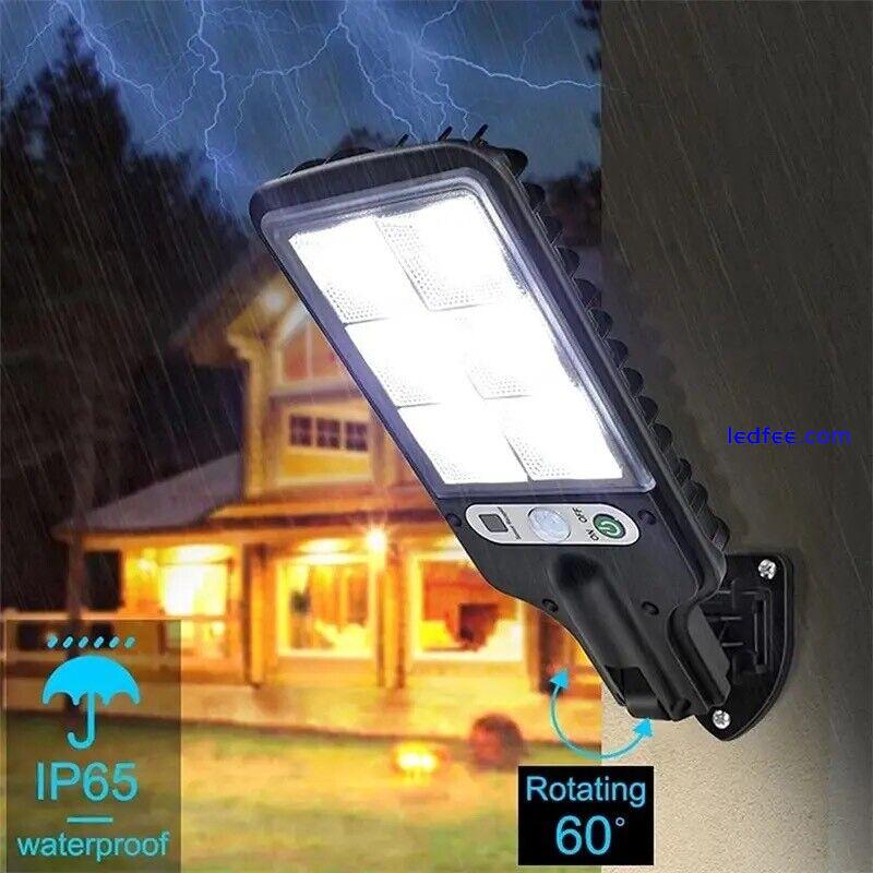 Outdoor Solar Wall Light LED Motion Sensor Bright Flood Street Lamp 3 Modes 2 