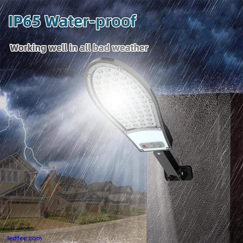 LED Solar Street Flood Light Motion Sensor Outdoor Garden Patio Road Wall Lamp 3 