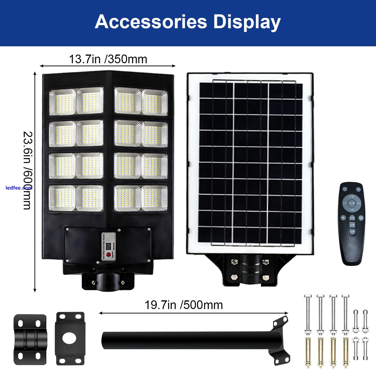 1600W LED Solar Street Lights Outdoor Garden Wall Lamp Dusk to Dawn Night Light 1 