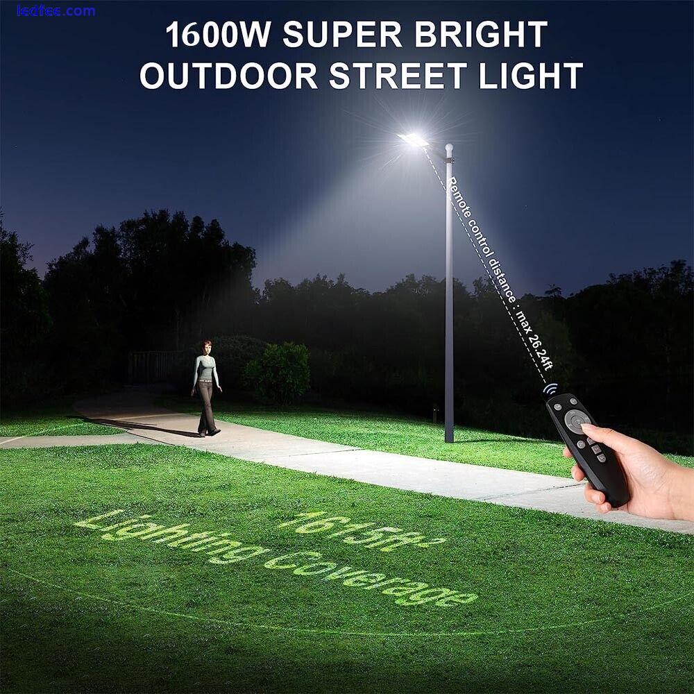 1600W LED Solar Street Lights Outdoor Garden Wall Lamp Dusk to Dawn Night Light 2 