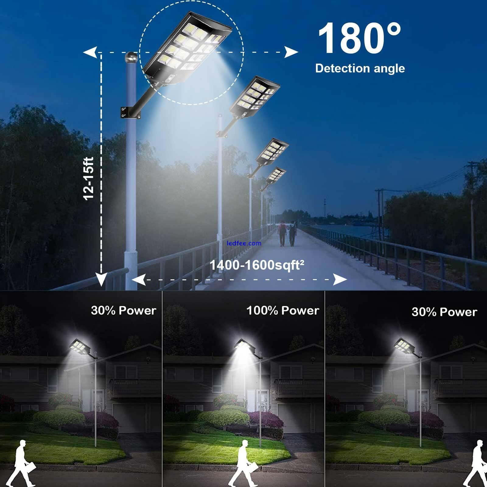 1600W LED Solar Street Lights Outdoor Garden Wall Lamp Dusk to Dawn Night Light 5 