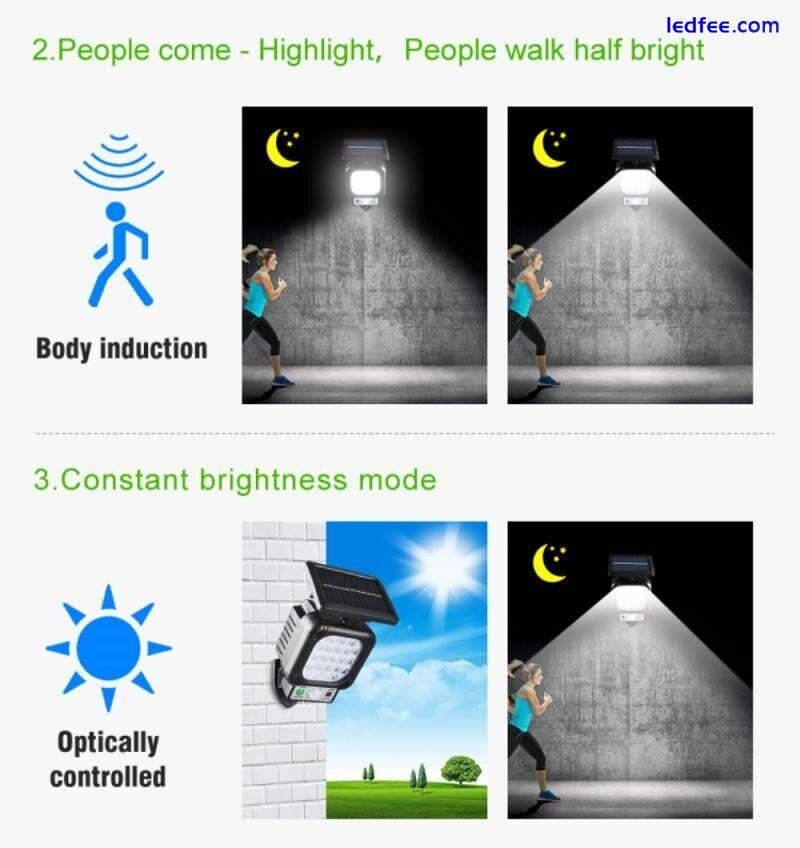 Outdoor Solar Wall Lamp Motion Sensor Lamp Garden Street Security Street Light 1 