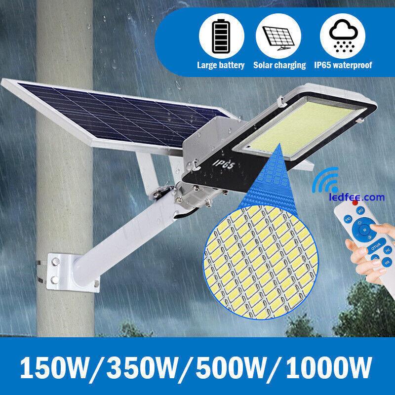 1000W LED Solar Street Light Flood Lights Dusk to Dawn for Garden Parking Lot 1 