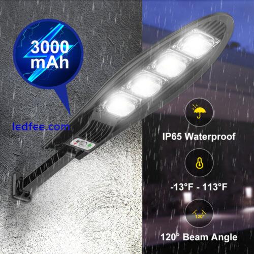 1500LM Solar LED Street Light Motion Sensor Remote Wall Flood Yard Outdoor Lamp 2 