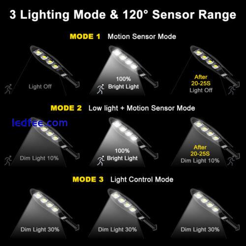 1500LM Solar LED Street Light Motion Sensor Remote Wall Flood Yard Outdoor Lamp 0 