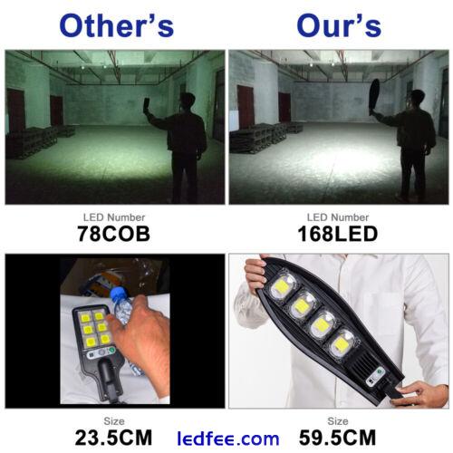 1500LM Solar LED Street Light Motion Sensor Remote Wall Flood Yard Outdoor Lamp 1 