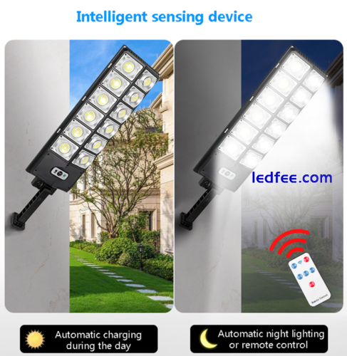 99000LM Solar Street Light Motion Sensor Lamp Commercial Dusk To Dawn Road Lamp 2 