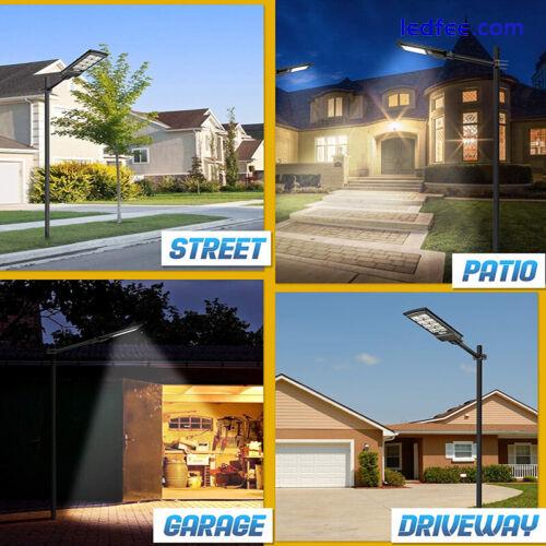 99000LM Solar Street Light Motion Sensor Lamp Commercial Dusk To Dawn Road Lamp 4 