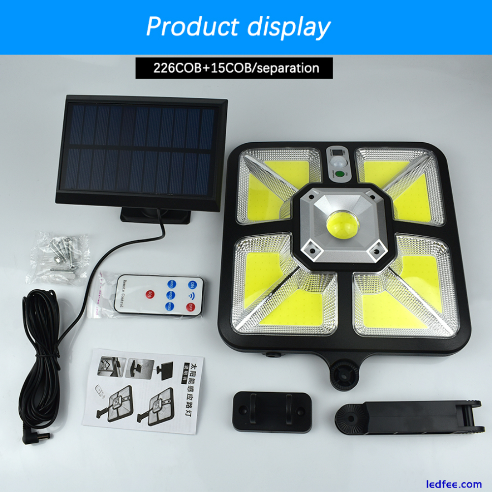 Outdoor Solar LED Street Light Motion Sensor Garden Yard Garage Safety Wall Lamp 5 