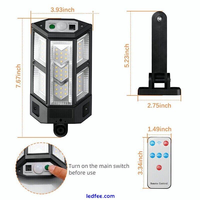 990000LM LED Solar Wall Light Commercial Dusk To Dawn Outdoor Road Street Lamp 4 