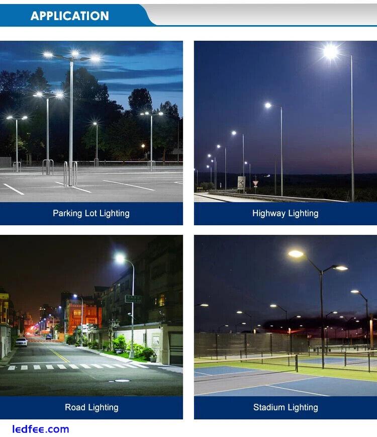 100W Street Flood Light LED Lamp Commercial Outdoor Area Dusk To Dawn Wall Lamp 4 