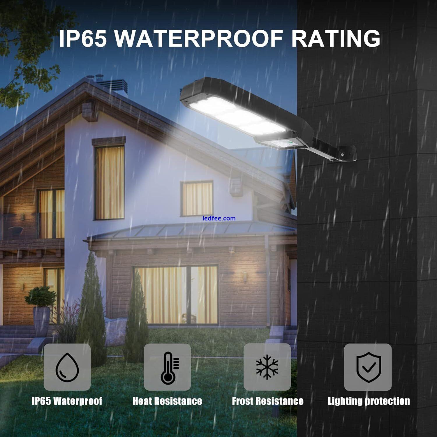 1-4X 4000W LED Solar Wall Street Light PIR Flood Outdoor Garden Waterproof Lamp 0 