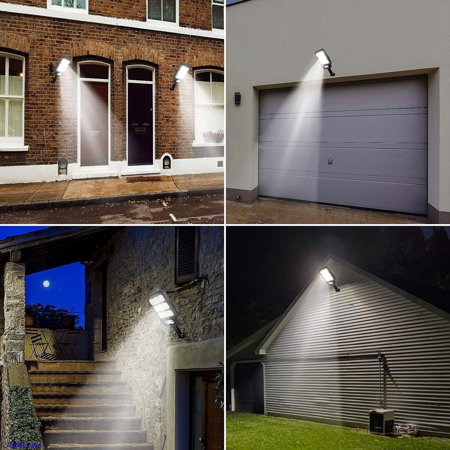 1-4X 4000W LED Solar Wall Street Light PIR Flood Outdoor Garden Waterproof Lamp 5 