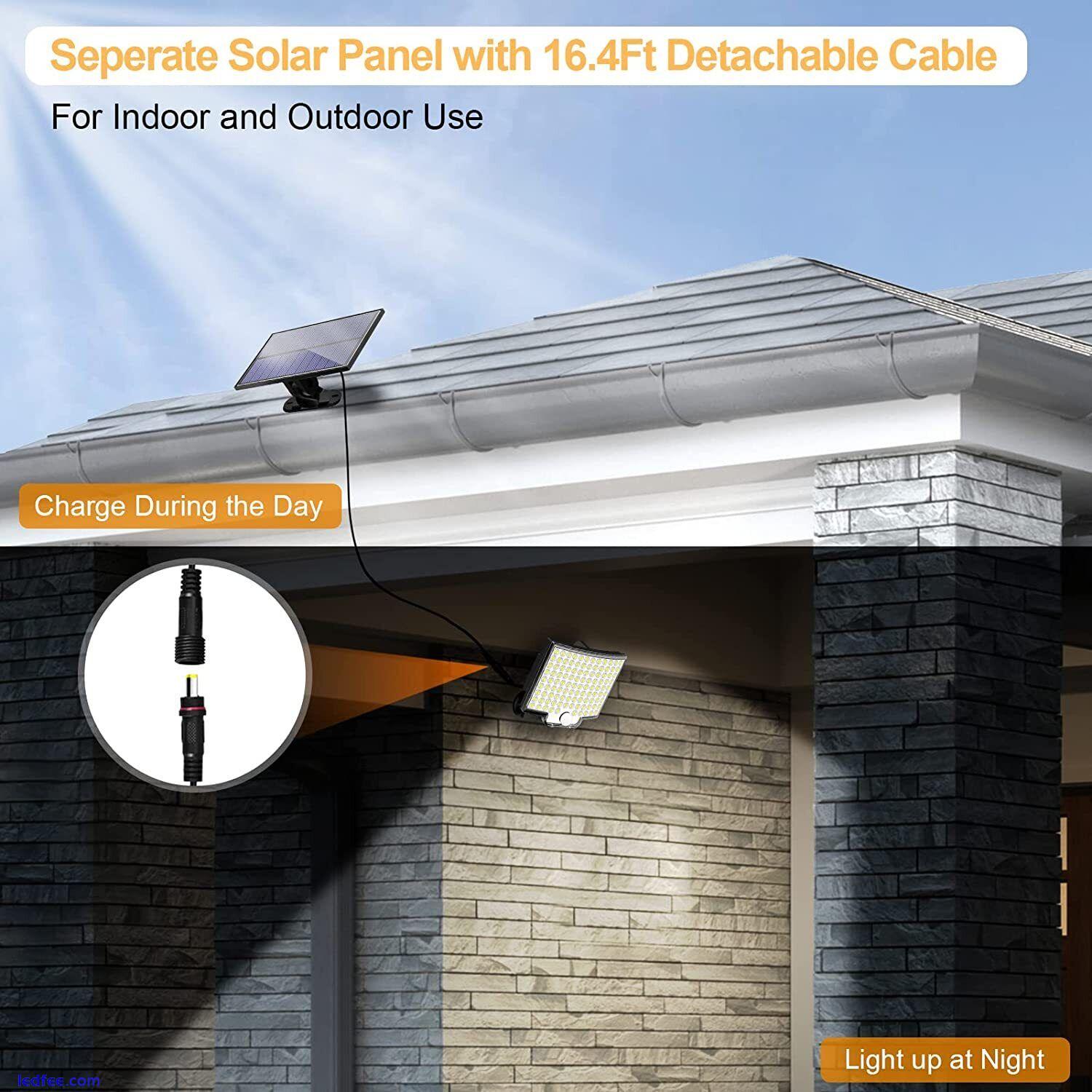 106 LED Waterproof Outdoor Street Solar Light with Motion Sensor 3 Modes Remote  0 