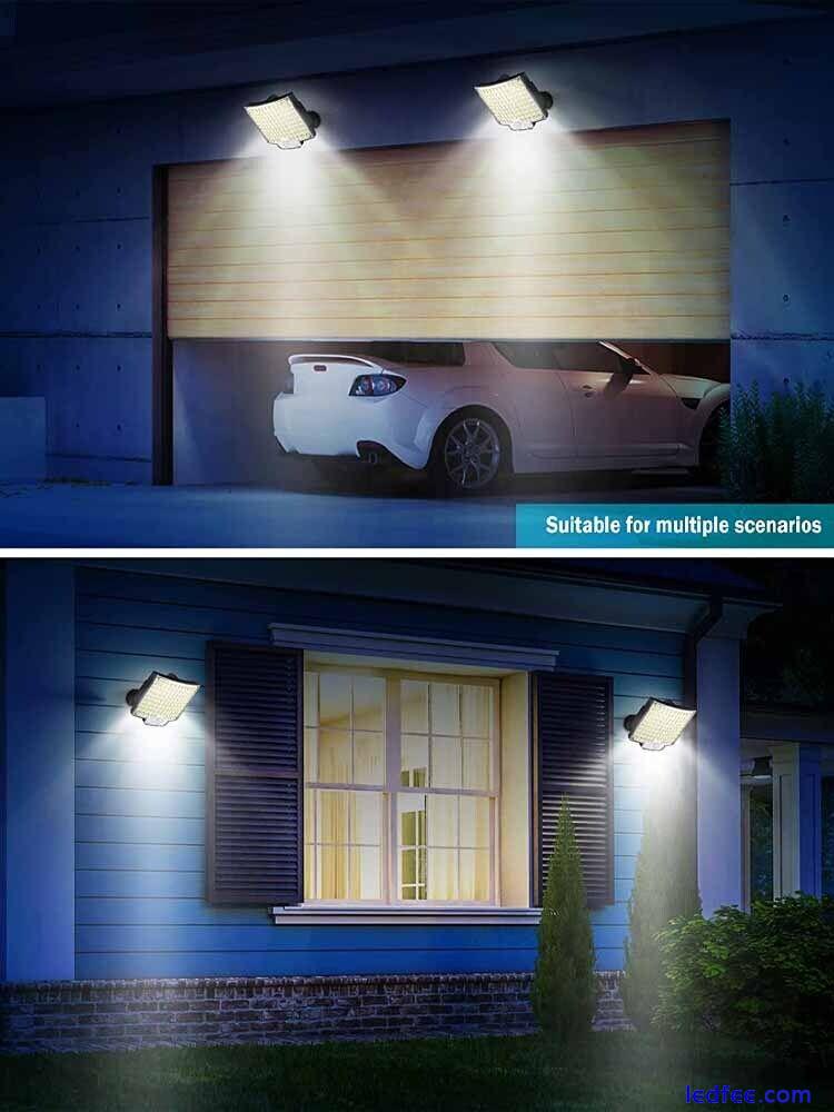 106 LED Waterproof Outdoor Street Solar Light with Motion Sensor 3 Modes Remote  4 