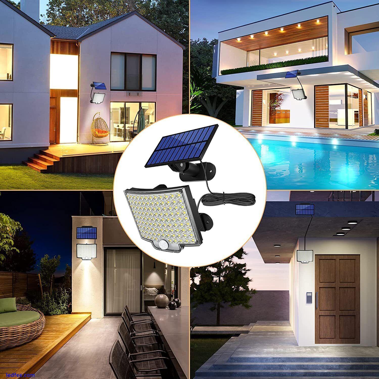 106 LED Waterproof Outdoor Street Solar Light with Motion Sensor 3 Modes Remote  2 