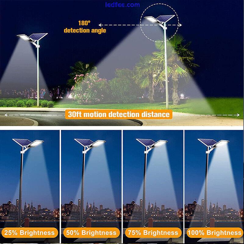 150W Commercial Solar Street Light LED Outdoor IP65 Dusk-to-Dawn Road Lamp +pole 5 