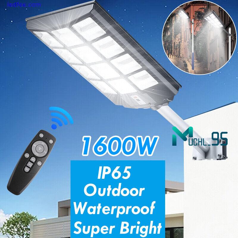 4PCS Commercial Solar Street Flood Lights Outdoor Area Dusk To Dawn Wall Lamp US 4 