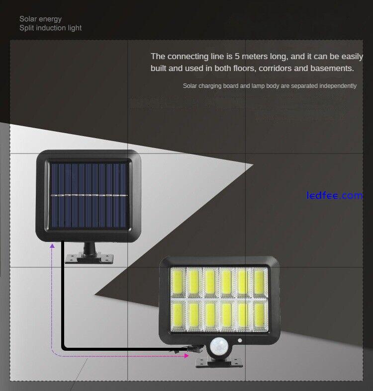 Outdoor Solar LED Wall Light Split Body Sensor Light Garden Yard Street Light 5 