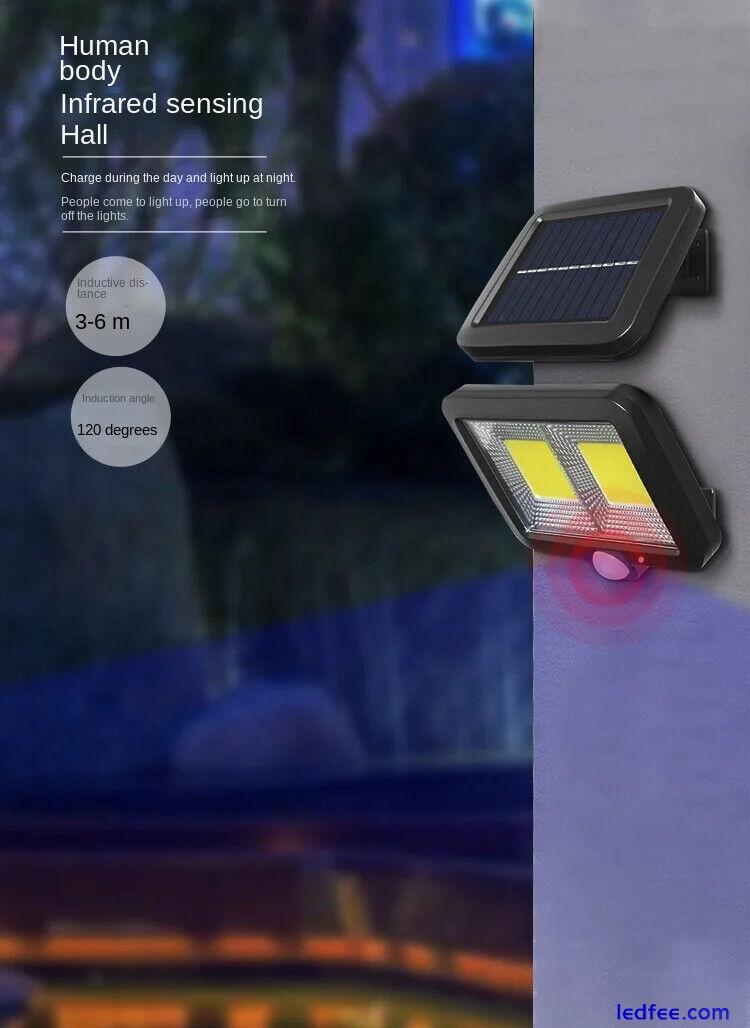 Outdoor Solar LED Wall Light Split Body Sensor Light Garden Yard Street Light 2 