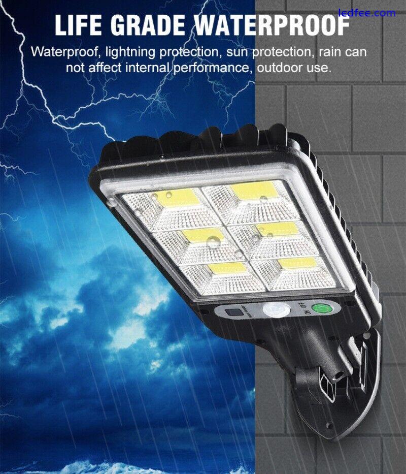 LED Solar Street Light 3 Mode PIR Motion Sensor Induction Wall Lamp Outdoor NEW 3 