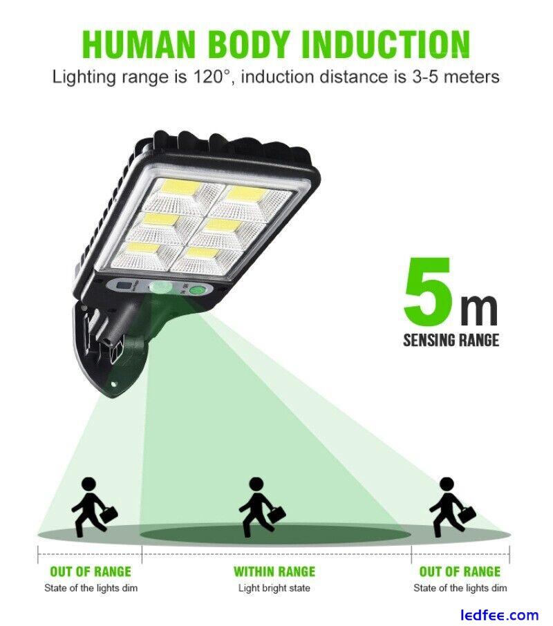 LED Solar Street Light 3 Mode PIR Motion Sensor Induction Wall Lamp Outdoor NEW 2 