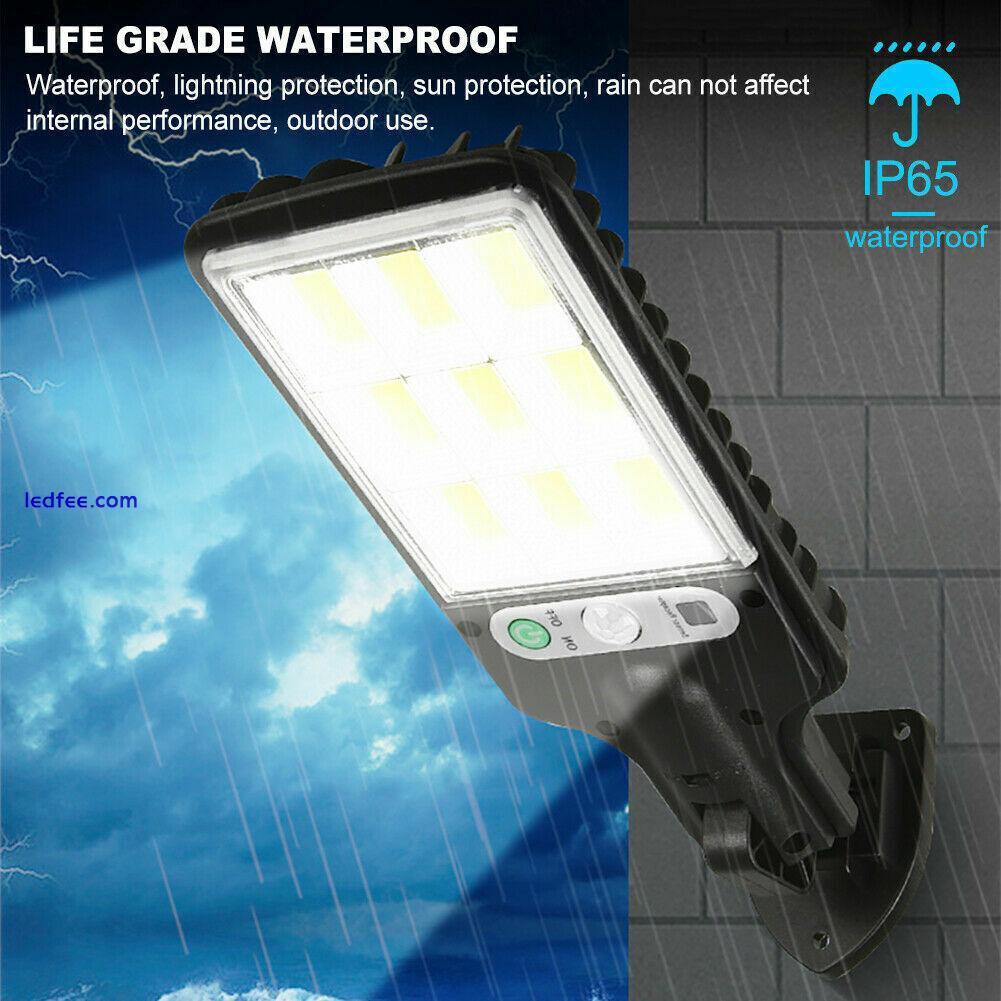 LED Solar Flood Light Security PIR Motion Sensor Remote Outdoor Yard Street Wall 1 