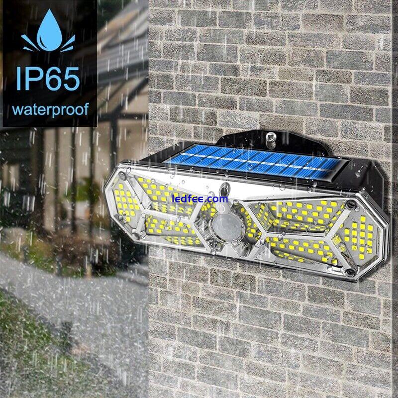 LED Solar Flood Light Motion Sensor Security Spot Wall Street Yard Outdoor Lamp 5 