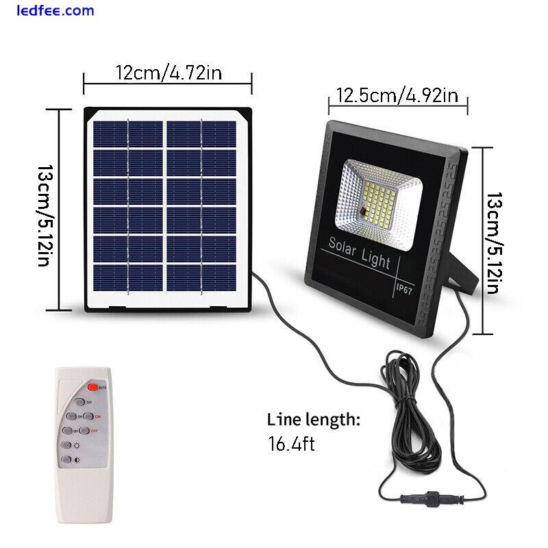 100W LED Solar Floodlight Panel Street Lights Outdoor Waterproof Remote Control 4 