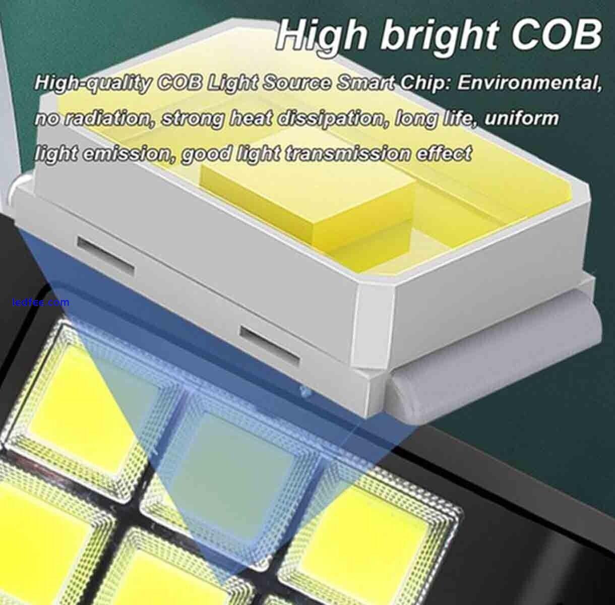2200W LED Solar Flood Light Motion Sensor Security Wall Street Yard Outdoor Lamp 2 