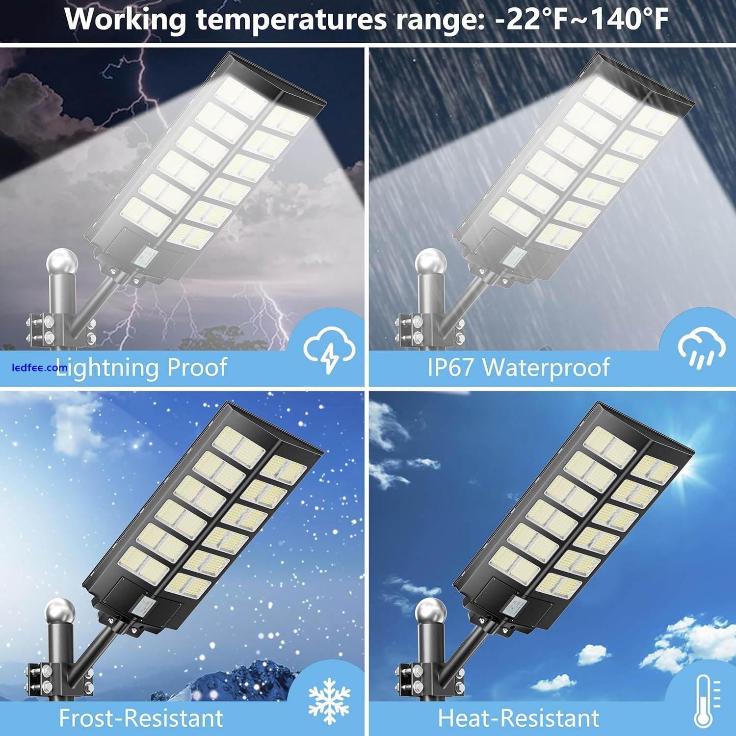 Commercial Solar Wall Light Motion Sensor 3000W LED Outdoor Lamp Waterproof IP67 1 