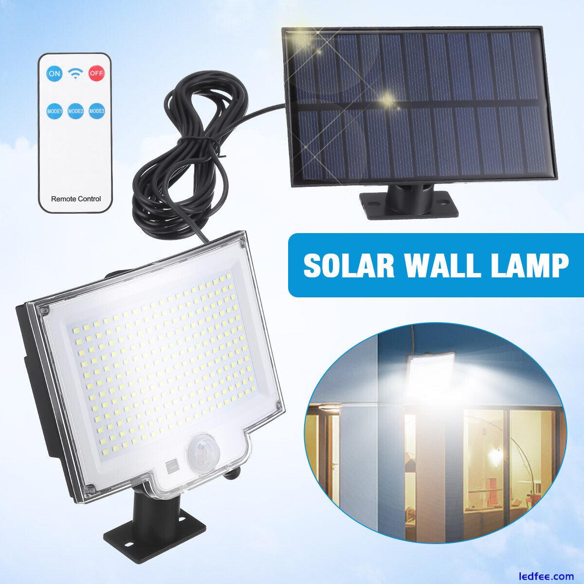 Solar Panel 228 LED Street Light Remote Control Waterproof Garden Yard Wall Lamp 0 