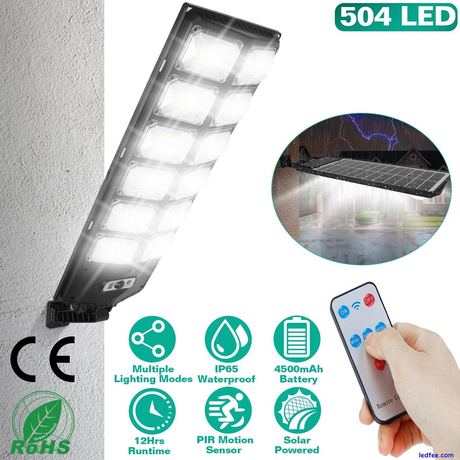 Solar Wall LED Light PIR Motion Sensor Outdoor Waterproof Street FloodLight Lamp 2 