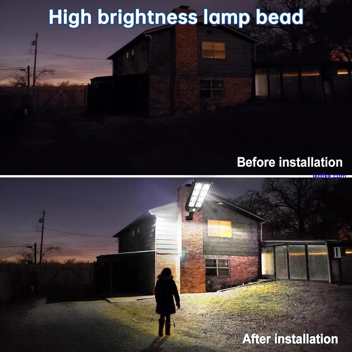 100/200 LED Outdoor Solar Street Light Motion Sensor Garden Security Wall Lamp 5 