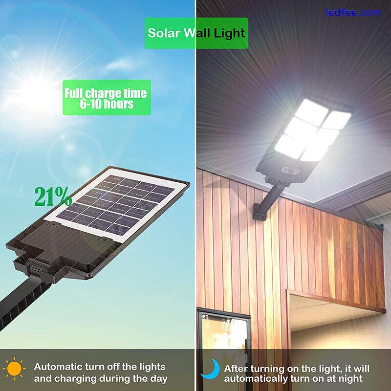 Commercial Solar Street Light LED Lights Outdoor Area Flood Lights Dusk To Dawn 0 