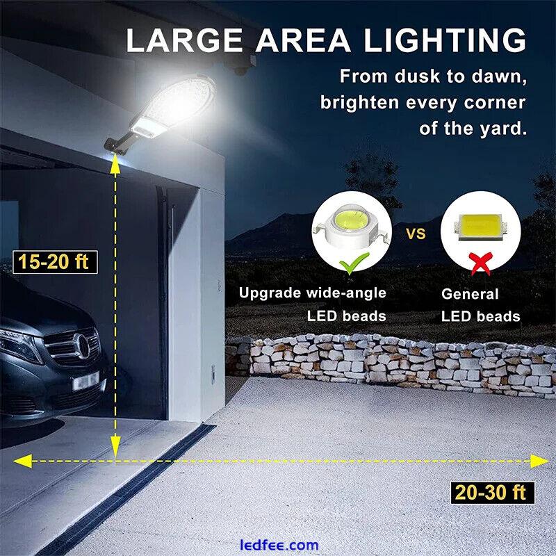 Solar LED Street Light Motion Sensor Outdoor Garden Yard Path Garage Wall Lamp 2 