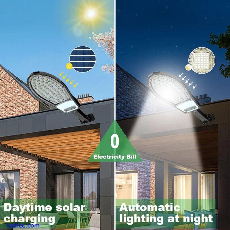 Solar LED Street Light Motion Sensor Outdoor Garden Yard Path Garage Wall Lamp 0 