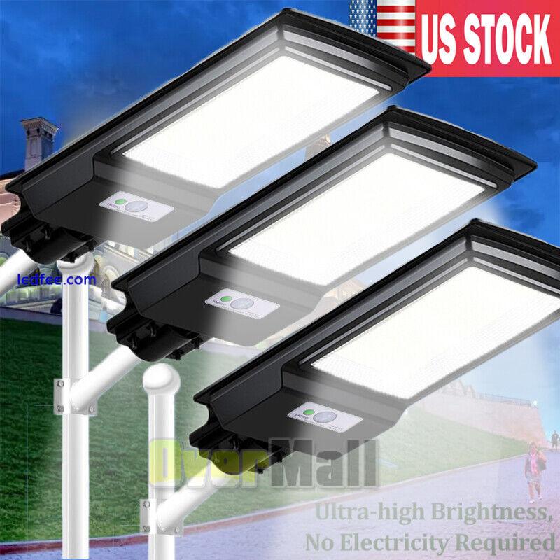 Commercial 9900000000LM Solar Panel Street Light Dusk to Dawn Outdoor Road Lamp 0 