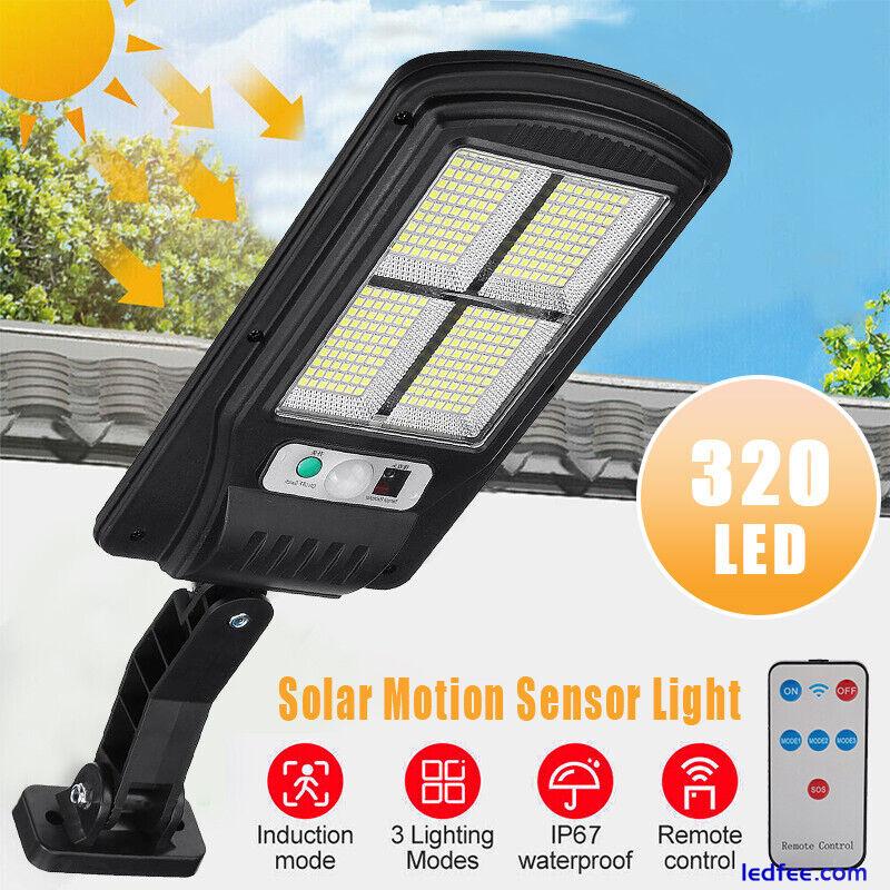 LED Street Light Solar Power Lamp Waterproof with Pole Remote Control for Garden 0 