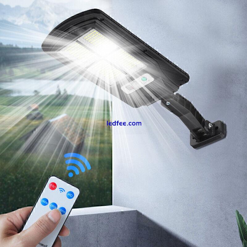 LED Street Light Solar Power Lamp Waterproof with Pole Remote Control for Garden 2 