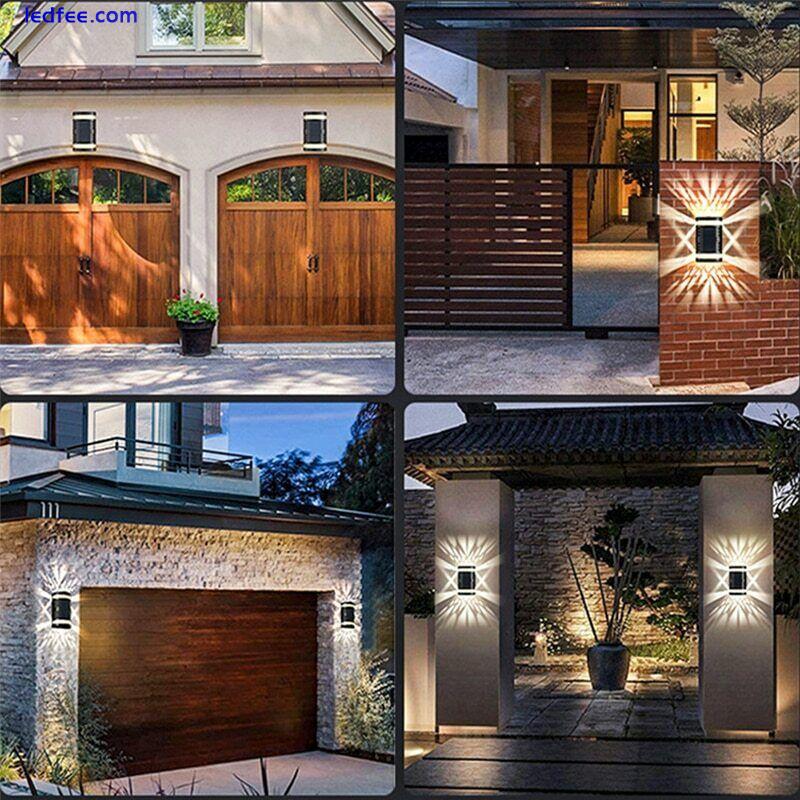 Solar Wall Lamps LED Outdoor Fence Deck Path Garden Patio Pathway Stairs Lights 2 