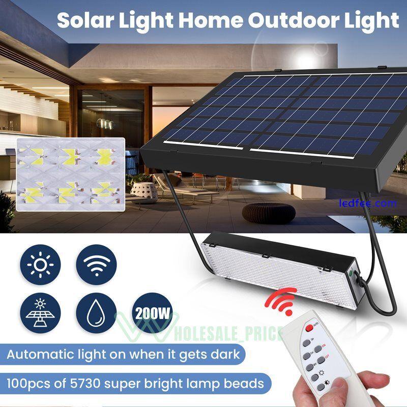 Outdoor LED Solar Flood Light Security Spot Wall Yard Street Lamp Remote Control 3 