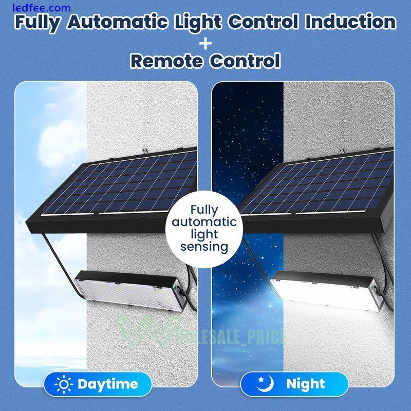 Outdoor LED Solar Flood Light Security Spot Wall Yard Street Lamp Remote Control 4 