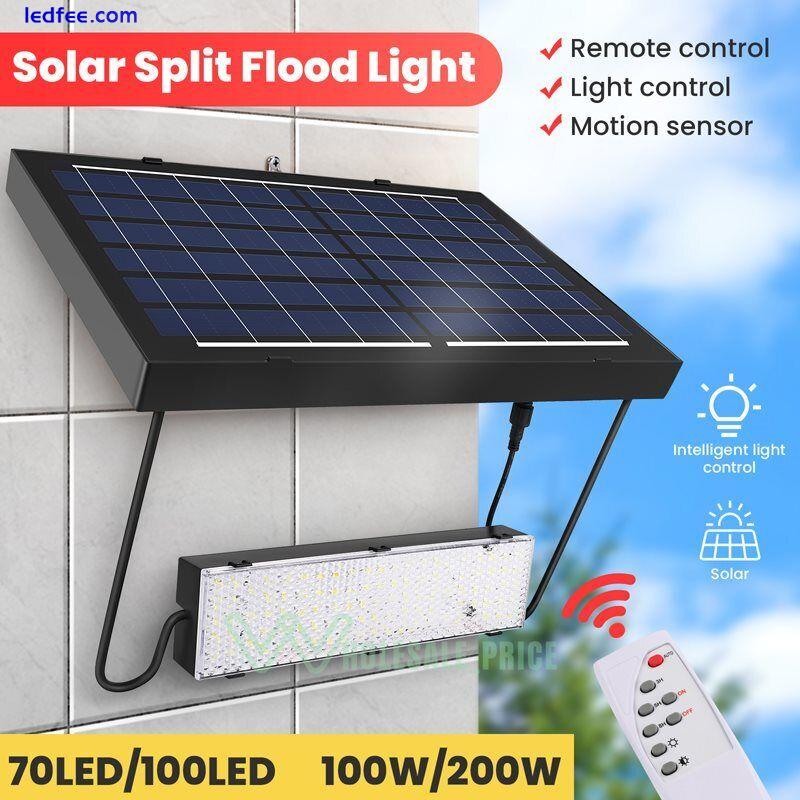 Outdoor LED Solar Flood Light Security Spot Wall Yard Street Lamp Remote Control 1 