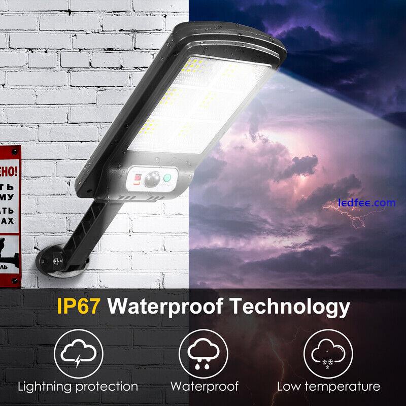 Commercial Solar Street Light IP65 150 LED Parking Lot Light Road Lamp+Remote 0 