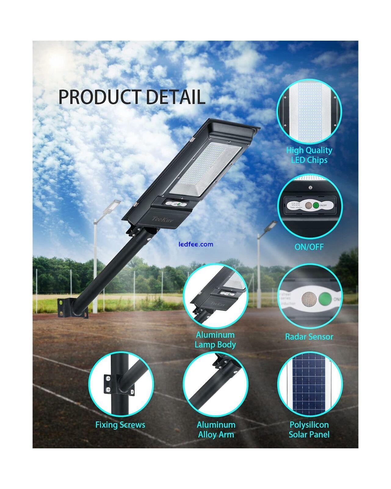 1000W Solar Street Light,200 LEDs Solar Powered Dusk to Dawn Outdoor Motion L... 1 