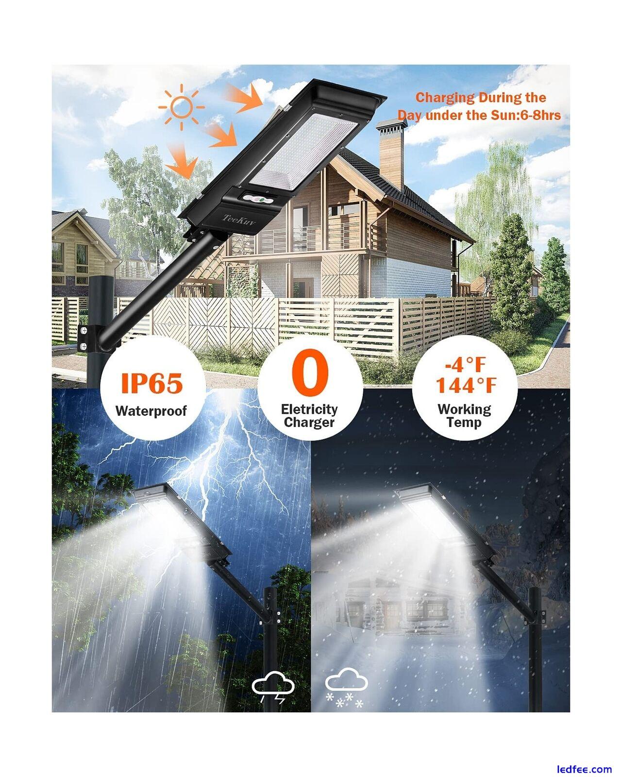 1000W Solar Street Light,200 LEDs Solar Powered Dusk to Dawn Outdoor Motion L... 4 